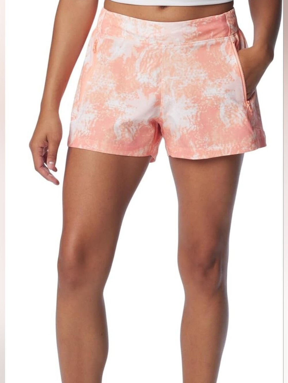 NWT Columbia PFG Tidal II Shorts Pink Cameo Zippped Pockets Large
